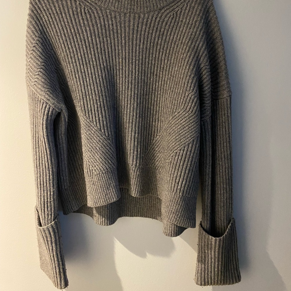 Cuffed sleeve sweater